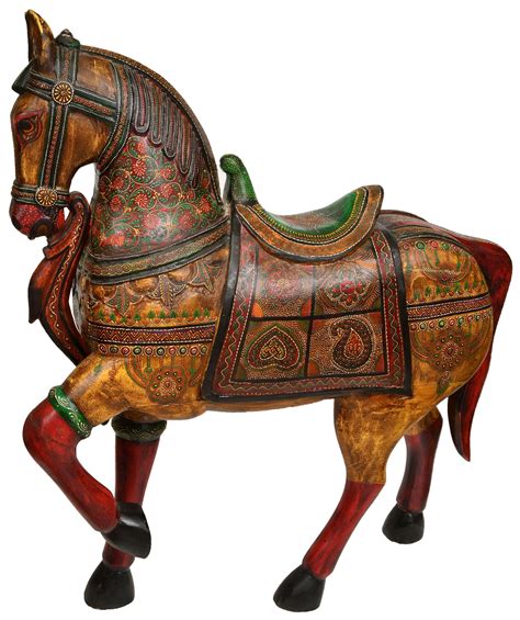 wooden horse .